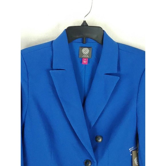 Vince Camuto Womens Blazer Blue Asymmetrical - Picture 4 of 13
